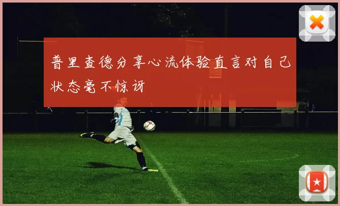 普里查德分享心流体验直言对自己状态毫不惊讶